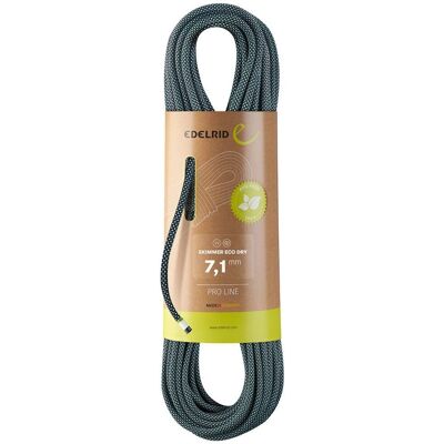 Edelrid Skimmer Eco Dry 7,1 mm - Night, Icemint, Noir - Corde d'escalade - Publicité Edelrid Skimmer Eco Dry 7,1 mm - Night, Icemint, Noir - Corde d'escalade - Publicité