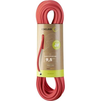 Edelrid Eagle Lite Eco Dry 9.5mm - Neon Coral - Climbing Rope Edelrid Eagle Lite Eco Dry 9.5mm - Neon Coral - Climbing Rope