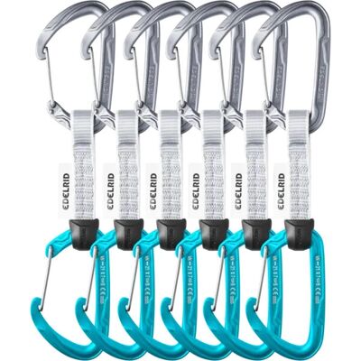 Edelrid 737930106020 D-formad låsbar karbiner - 6 st. Edelrid 737930106020 D-formad låsbar karbiner - 6 st.