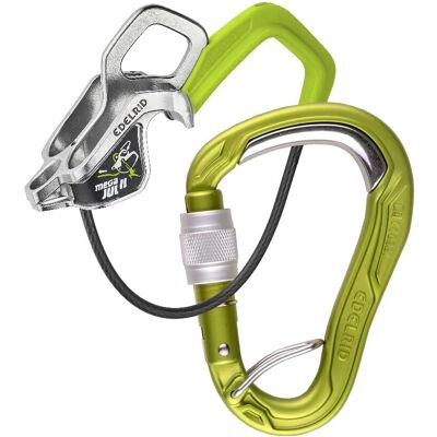 Kit de sécurité Edelrid Mega Jul Oasis - Vis antichoc II - Équipement d'escalade - Publicité Kit de sécurité Edelrid Mega Jul Oasis - Vis antichoc II - Équipement d'escalade - Publicité