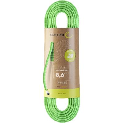 Edelrid Siskin Eco Dry Neongrønn 60m Klatretau Edelrid Siskin Eco Dry Neongrønn 60m Klatretau
