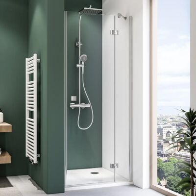 Breuer Espira Draaideur - Helder Glas, Aluminium-Chroom, 80x195cm - Douchedeur Breuer Espira Draaideur - Helder Glas, Aluminium-Chroom, 80x195cm - Douchedeur