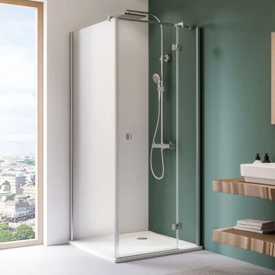 Breuer Espira Douchedeur - Scharnier, Rechts, Helder Glas, Chroom Breuer Espira Douchedeur - Scharnier, Rechts, Helder Glas, Chroom