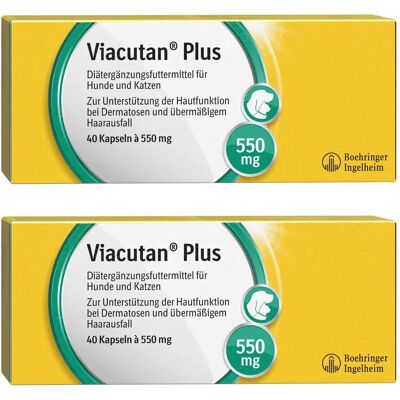Boehringer Ingelheim VETMEDICA GmbH Viacutan Plus Kapseln vet. 40 St - Diätfuttermittel für Hunde und Katzen bei Dermatosen Boehringer Ingelheim VETMEDICA GmbH Viacutan Plus Kapseln vet. 40 St - Diätfuttermittel für Hunde und Katzen bei Dermatosen