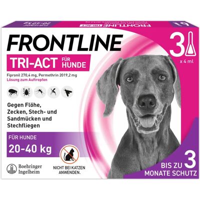 Boehringer Ingelheim VETMEDICA GmbH Frontline Tri-Act Große Hunde Floh- & Zeckentropfen - Parasitenabwehr Boehringer Ingelheim VETMEDICA GmbH Frontline Tri-Act Große Hunde Floh- & Zeckentropfen - Parasitenabwehr