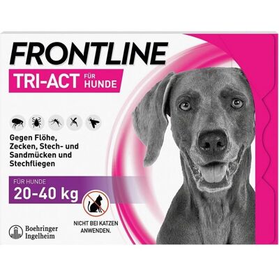 Boehringer Ingelheim Frontline Tri-Act Chiens 20-40kg - Protection antiparasitaire - Publicité Boehringer Ingelheim Frontline Tri-Act Chiens 20-40kg - Protection antiparasitaire - Publicité