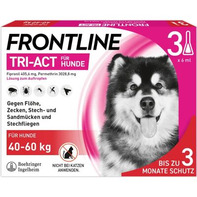 Boehringer Ingelheim Frontline Tri-Act Hund 40-60kg - Floh & Zecken Boehringer Ingelheim Frontline Tri-Act Hund 40-60kg - Floh & Zecken