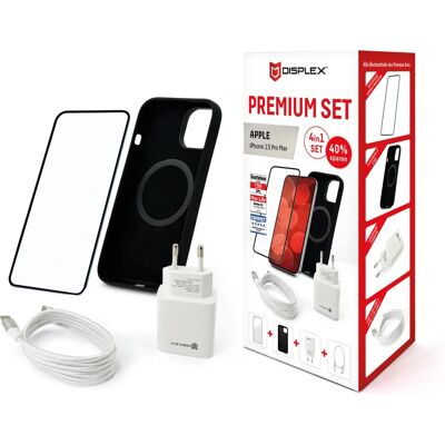 Displex iPhone 15 Pro Max Set Premium - Protector de pantalla completo Displex iPhone 15 Pro Max Set Premium - Protector de pantalla completo