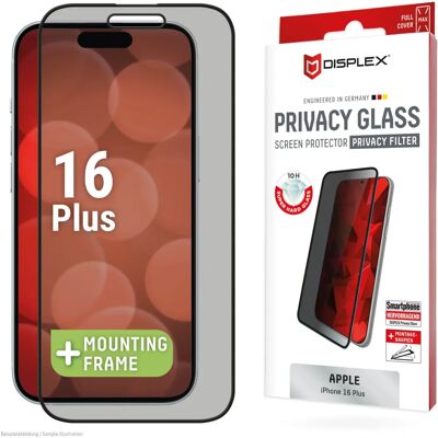 Displex Apple iPhone 16 Plus Privacy Displayschutzglas - Bildschirmschutzfolie Displex Apple iPhone 16 Plus Privacy Displayschutzglas - Bildschirmschutzfolie
