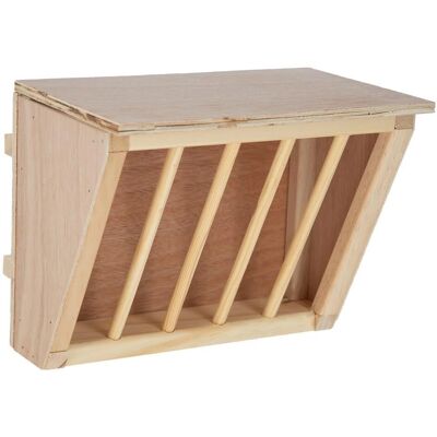 Kerbl Mangime per fieno con sedile in legno - Mangime per fieno Kerbl Mangime per fieno con sedile in legno - Mangime per fieno