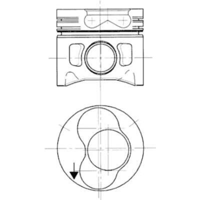 Piston Kolbenschmidt 81,01mm - Piesza motor Piston Kolbenschmidt 81,01mm - Piesza motor