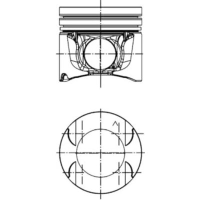 KOLBENSCHMIDT 40262620 Piston - 3 Delar - Bilmotor Delsats KOLBENSCHMIDT 40262620 Piston - 3 Delar - Bilmotor Delsats