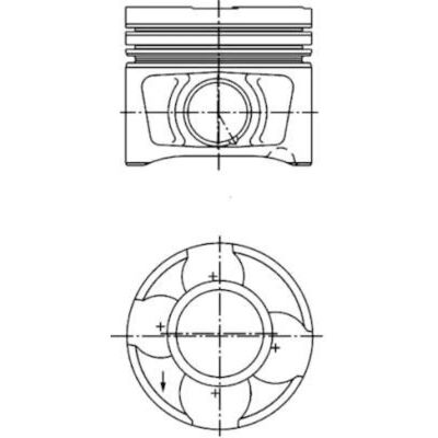Pistón KOLBENSCHMIDT 81.01mm - Componente de Motor Pistón KOLBENSCHMIDT 81.01mm - Componente de Motor