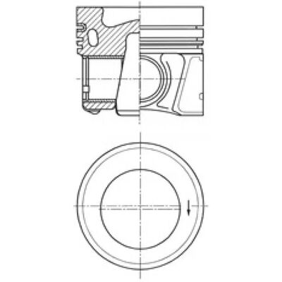 Piston KOLBENSCHMIDT 41270600 - Diâmetro da câmara 50,88mm Piston KOLBENSCHMIDT 41270600 - Diâmetro da câmara 50,88mm