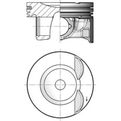 Pistón KOLBENSCHMIDT - 82.51mm Diámetro - 29.6mm Altura - 54.58mm Profundidad - Pieza de coche Pistón KOLBENSCHMIDT - 82.51mm Diámetro - 29.6mm Altura - 54.58mm Profundidad - Pieza de coche