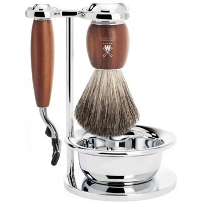 Mühle - VIVO - Plum Wood - Mach3 Razor - Barber Set Mühle - VIVO - Plum Wood - Mach3 Razor - Barber Set