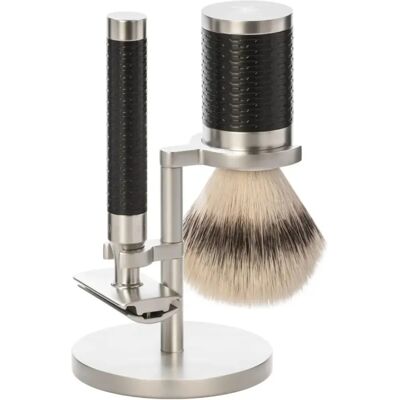 Mühle Rocca 3-piece Shaving Set - Barberset, DE razor, Brush, Steel Mühle Rocca 3-piece Shaving Set - Barberset, DE razor, Brush, Steel