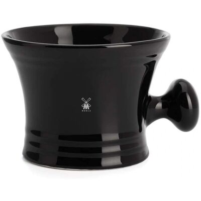 Mühle Modell RN46 - Schwarzes Porzellan Rasierbecher - Traditioneller Barbierstil Mühle Modell RN46 - Schwarzes Porzellan Rasierbecher - Traditioneller Barbierstil