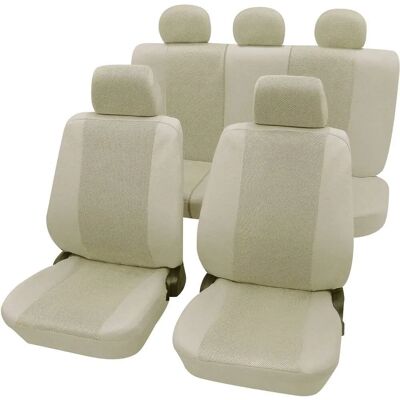 PETEX Sydney Bilinddækningssæt - 11 dele - Beige - Egnet til sideairbags PETEX Sydney Bilinddækningssæt - 11 dele - Beige - Egnet til sideairbags