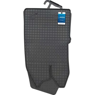 PETEX Black Rubber Floor Mats for Ford Transit / Tourneo Custom - 2-3 Seat, 4/2012-12/2015 PETEX Black Rubber Floor Mats for Ford Transit / Tourneo Custom - 2-3 Seat, 4/2012-12/2015