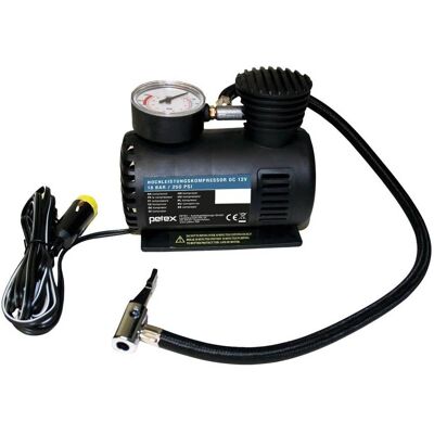 PETEX 445110 Luftkompressor - 12 V, 18 bar, med 3-delad adapter PETEX 445110 Luftkompressor - 12 V, 18 bar, med 3-delad adapter