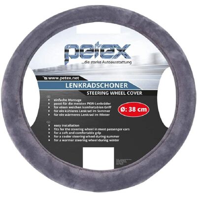 Petex Silver 36-38cm Steering Wheel Cover - Car Accessory Petex Silver 36-38cm Steering Wheel Cover - Car Accessory