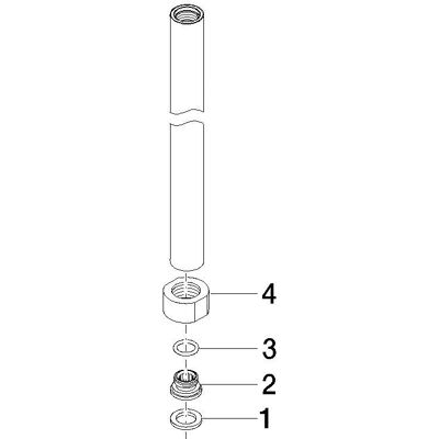 Dornbracht Dornbracht 650mm Chrom Brause-Rohr - Brause-Rohr Dornbracht Dornbracht 650mm Chrom Brause-Rohr - Brause-Rohr
