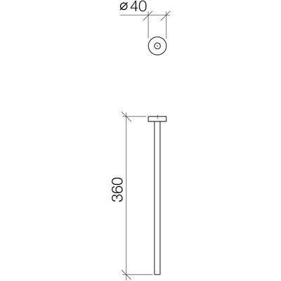 Dornbracht - Handtuchhalter - Starr, 360mm Ausladung - Chrom Dornbracht - Handtuchhalter - Starr, 360mm Ausladung - Chrom