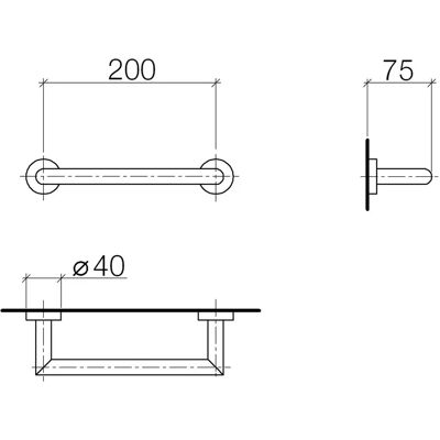 Dornbracht Wannengriff - Gebürstet Platin - 200mm Dornbracht Wannengriff - Gebürstet Platin - 200mm
