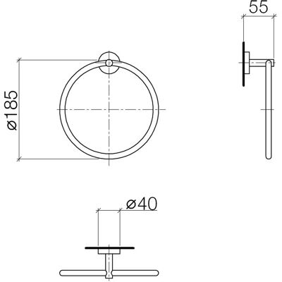 Anillo para toallas Dornbracht - 83200979-06 - Redondo, Platino mate Anillo para toallas Dornbracht - 83200979-06 - Redondo, Platino mate