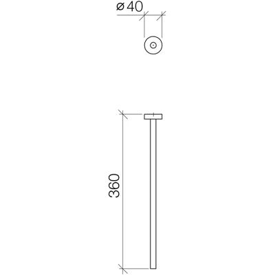 Dornbracht - Portarrollos - 1 Brazo - Rígido - Proyección 360 mm - Platino Mate Dornbracht - Portarrollos - 1 Brazo - Rígido - Proyección 360 mm - Platino Mate