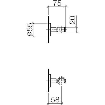 Dornbracht Duschgleitstange + Brausehalter - Duschstange mit Halter Dornbracht Duschgleitstange + Brausehalter - Duschstange mit Halter