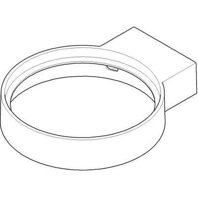 Dornbracht Model 081797503-00 Wandbeugel - Vervangingsonderdeel voor toiletborstel Dornbracht Model 081797503-00 Wandbeugel - Vervangingsonderdeel voor toiletborstel