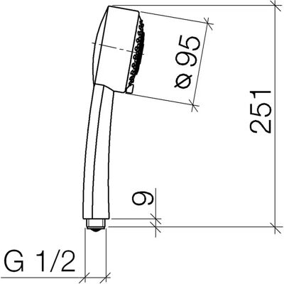 Dornbracht Doccia a Mano Madison - Platino spazzolato, 3 modalità, Ø 95mm Dornbracht Doccia a Mano Madison - Platino spazzolato, 3 modalità, Ø 95mm