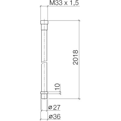 Dornbracht Wasser Tube Kneipp - Schwarz - Serienneutral - 2000mm - Duschschlauch Dornbracht Wasser Tube Kneipp - Schwarz - Serienneutral - 2000mm - Duschschlauch