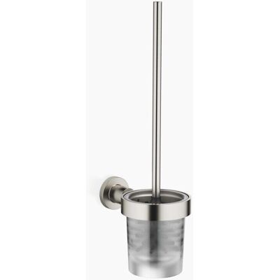 Set spazzola WC Dornbracht Tara - Modello da parete, Vetro cristallo, Platino spazzolato Set spazzola WC Dornbracht Tara - Modello da parete, Vetro cristallo, Platino spazzolato