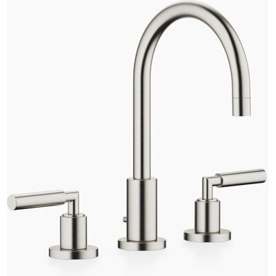 Miscelatore lavabo DORNBRACHT Tara - Platino Opaco, 165mm Proiezione, 3 fori, Scarico automatico, Modello 20713882 Miscelatore lavabo DORNBRACHT Tara - Platino Opaco, 165mm Proiezione, 3 fori, Scarico automatico, Modello 20713882