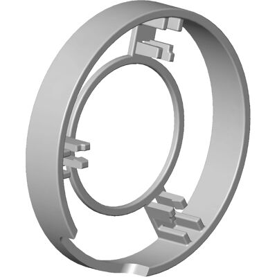 Rosace Dornbracht pour trop-plein avec entrée pour baignoire - Platine brossée - Recouvrement - Publicité Rosace Dornbracht pour trop-plein avec entrée pour baignoire - Platine brossée - Recouvrement - Publicité