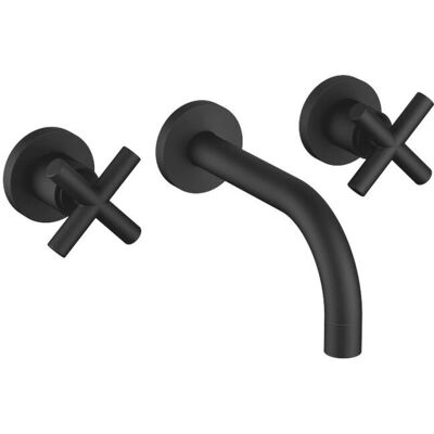 Miscelatore lavabo a parete Dornbracht Tara - Proiezione 160mm, nero opaco Miscelatore lavabo a parete Dornbracht Tara - Proiezione 160mm, nero opaco