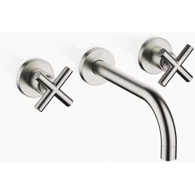 Dornbracht Tara Miscelatore a Parete per Lavabo - Proiezione 190mm - Platino Opaco - Rubinetto Dornbracht Tara Miscelatore a Parete per Lavabo - Proiezione 190mm - Platino Opaco - Rubinetto