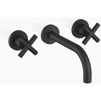Dornbracht Tara Miscelatore Lavabo a Parete - 190mm Proiezione - Nero Opaco Dornbracht Tara Miscelatore Lavabo a Parete - 190mm Proiezione - Nero Opaco