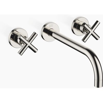 Mezclador de lavabo de pared DORNBRACHT Tara - Proyección 240 mm - Platino Mezclador de lavabo de pared DORNBRACHT Tara - Proyección 240 mm - Platino