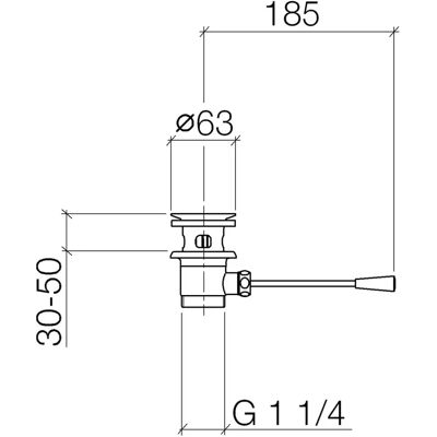 Dornbracht Juego de Desagüe - Palanca de Rodilla - 185mm - 1 1/4" - Negro Mate Dornbracht Juego de Desagüe - Palanca de Rodilla - 185mm - 1 1/4" - Negro Mate