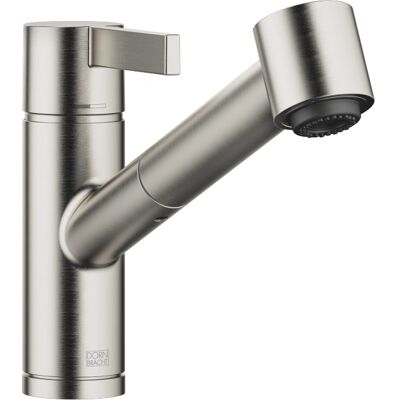 Dornbracht Küche - eno Einhebelmischer Pull-out mit Brausefunktion, Ausladung 225mm, Farbe: Platin Matt Dornbracht Küche - eno Einhebelmischer Pull-out mit Brausefunktion, Ausladung 225mm, Farbe: Platin Matt