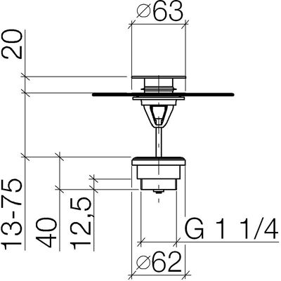 Juego de desagüe Dornbracht - Serie neutra, 1 1/4" - Para lavabos Juego de desagüe Dornbracht - Serie neutra, 1 1/4" - Para lavabos