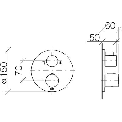 DORNBRACHT Thermostat - Zweiwege-Mengenregulierung - Endmontageset - Keramischer Kartuschensatz - Schwarz Matt DORNBRACHT Thermostat - Zweiwege-Mengenregulierung - Endmontageset - Keramischer Kartuschensatz - Schwarz Matt