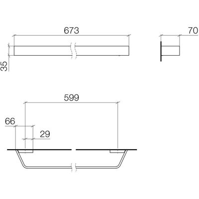 Dornbracht Cl. 2000 Porta Asciugamani - 599mm, Cromo Dornbracht Cl. 2000 Porta Asciugamani - 599mm, Cromo