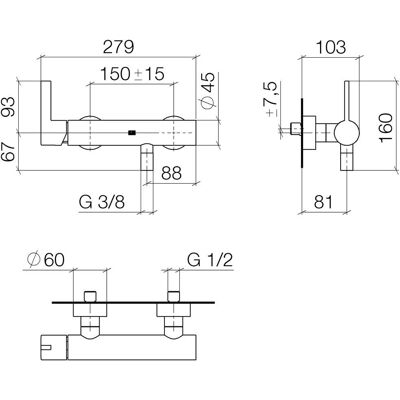Miscelatore doccia monocomando da parete Dornbracht IMO - Cromato Miscelatore doccia monocomando da parete Dornbracht IMO - Cromato