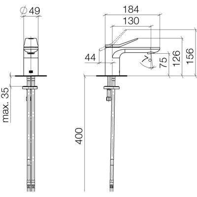 Dornbracht Lissé Miscelatore lavabo - Cromato - 130mm Proiezione - Rubinetto Dornbracht Lissé Miscelatore lavabo - Cromato - 130mm Proiezione - Rubinetto