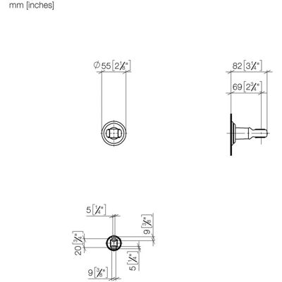 Supporto doccia Dornbracht Madison - A parete, Rosetta rotonda, Ø 65 mm Supporto doccia Dornbracht Madison - A parete, Rosetta rotonda, Ø 65 mm
